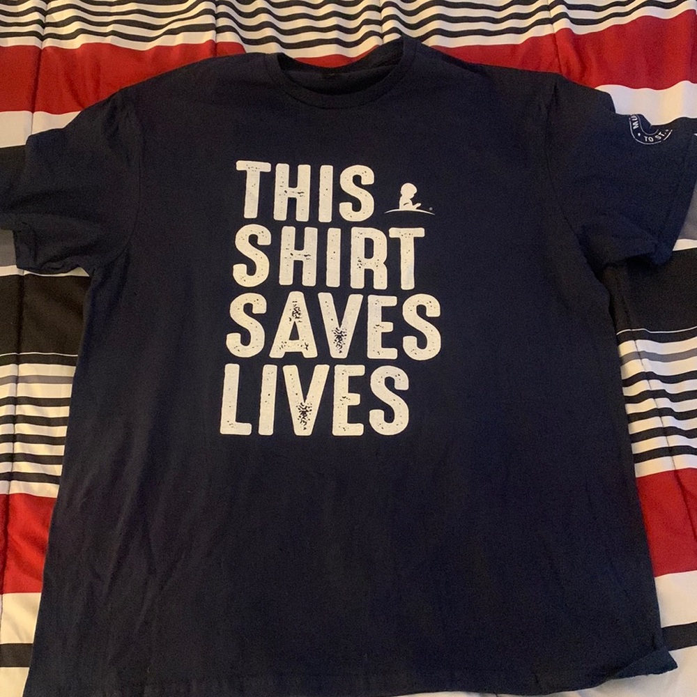 Blue XL Gildan This Shirt Saves Lives T-Shirt (NEW W/O TAG)